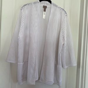 Chicos White Open Jacket
